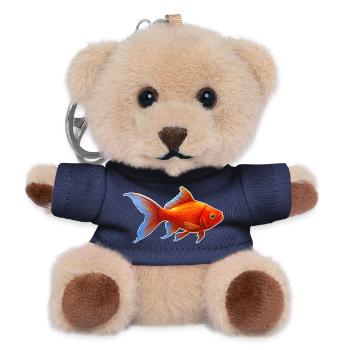 Goldfisch Nr.4 - Teddy Schlüsselanhänger - Navy - Vorne