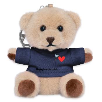 Playing heart to catch. - Teddy Keyring - navy - Front