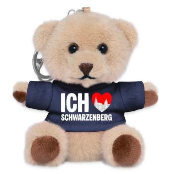 Schwarzenberg Ich liebe meine Stadt - Teddy Schlüsselanhänger - Navy - Vorne