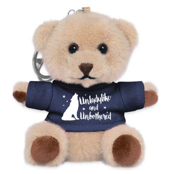 Unladylike and Unbothered - Teddy Keyring - navy - Front
