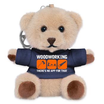 Holzbearbeitung Dafür gibt es keine App - Teddy Schlüsselanhänger - Navy - Vorne