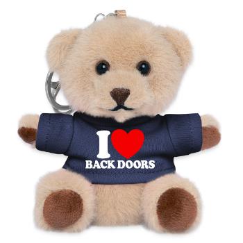 Ich liebe Hintertüren – Lustiges Männer-Anstößiges - Teddy Schlüsselanhänger - Navy - Vorne