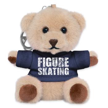 Figure Skating Eiskunstlauf - Teddy Schlüsselanhänger - Navy - Vorne