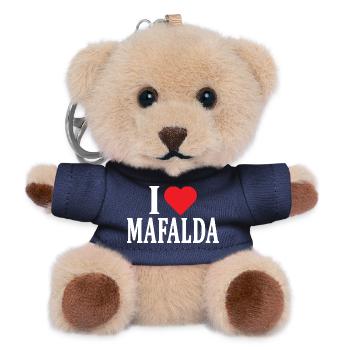 nom t-shirt J’aime Mafalda t-shirt idée cadeau - Porte-clés ourson - marine - Devant