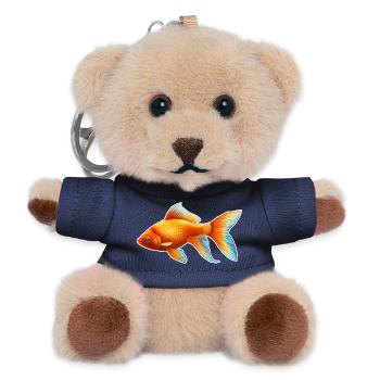 Goldfisch Nr.3 - Teddy Schlüsselanhänger - Navy - Vorne