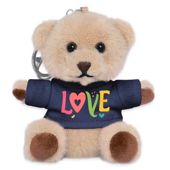 LOVE Pop Art – Modern & Knallig fürs Herz - Teddy Schlüsselanhänger - Navy - Vorne