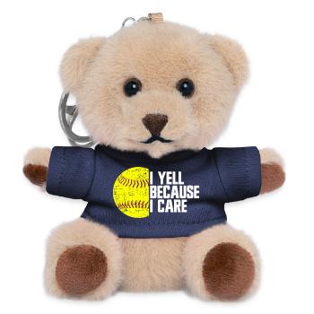 Ich schreie, weil es mir wichtig ist, Softball-Elt - Teddy Schlüsselanhänger - Navy - Vorne