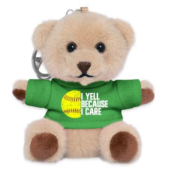 Ich schreie, weil es mir wichtig ist, Softball-Elt - Teddy Schlüsselanhänger - Grün - Vorne