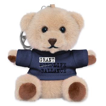 Grant Life Ballance – Humour de dicto de bureau - Porte-clés ourson - marine - Devant