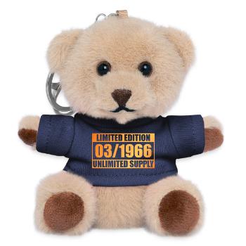 60. Geburtstag Limited Edition - ꝏ Supply 03/1966 - Teddy Schlüsselanhänger - Navy - Vorne