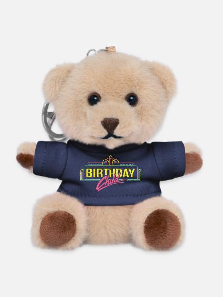 Birthday - Teddy Keyring - navy