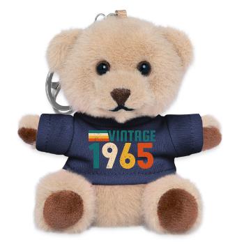 Cadeaux d’anniversaire vintage 1965 - Porte-clés ourson - marine - Devant