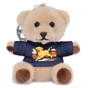 Happy Labrador Dog Illustration für Hundeliebhaber - Teddy Schlüsselanhänger - Navy - Vorne