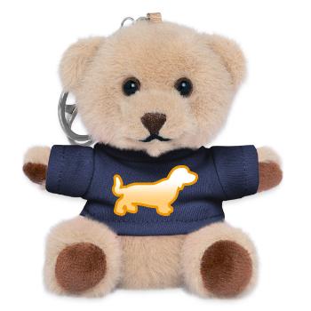Dackel - Teddy Schlüsselanhänger - Navy - Vorne