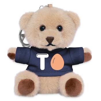 T'Oeuf = Party-Outfit Tekno Tribe Acid Abend-Outfit - Teddy Schlüsselanhänger - Navy - Vorne