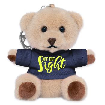 Be The Light Motivierend Positivität Spruch Logo - Teddy Schlüsselanhänger - Navy - Vorne