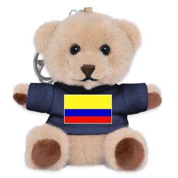 Colombia Flag Classic Frame - Teddy Schlüsselanhänger - Navy - Vorne