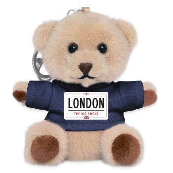 London place name sign - Teddy Keyring - navy - Front