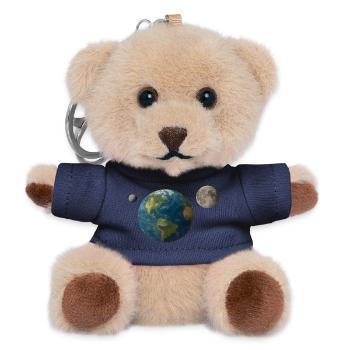 Earth with second moon 2025 PN7 - Teddy Keyring - navy - Front