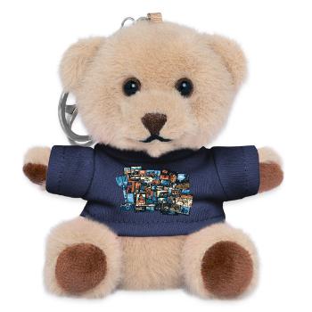 THE BLUES ROAD #2 – Ton & Bild - Teddy Schlüsselanhänger - Navy - Vorne