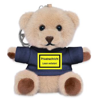 Lustiger Spruch - Teddy Schlüsselanhänger - Navy - Vorne