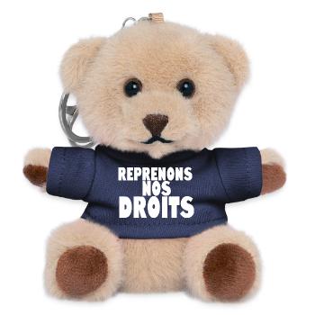 Reprenons nos doits - Porte-clés ourson - marine - Devant