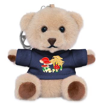 Farbige Zusammensetzung der Pilze - Teddy Schlüsselanhänger - Navy - Vorne