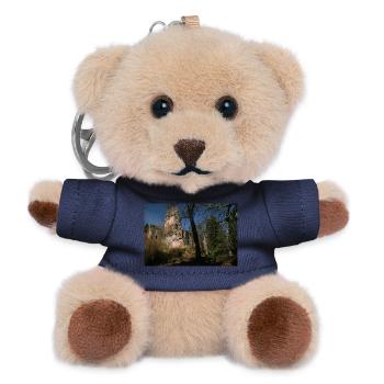 Mystische Burg Waldeck (Nordschwarzwald) - Teddy Schlüsselanhänger - Navy - Vorne