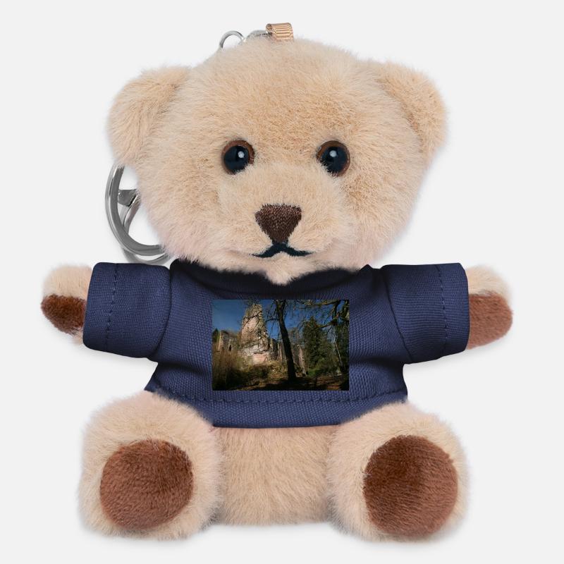 Mystical Waldeck Castle (Northern Black Forest) - Teddy Keyring - navy