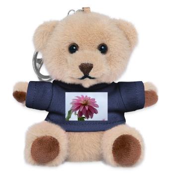 Dahlia Pink Pink Blossom ,Flower - Teddy Keyring - navy - Front