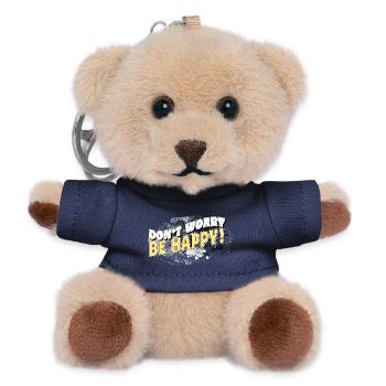 DONT WORRY BE HAPPY neg BACKGROUND stormy - Teddy Schlüsselanhänger - Navy - Vorne