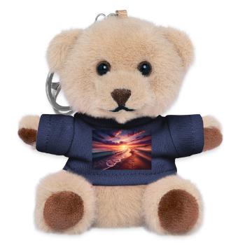 Poster Gemälde Sonnenuntergang am Strand - Teddy Schlüsselanhänger - Navy - Vorne