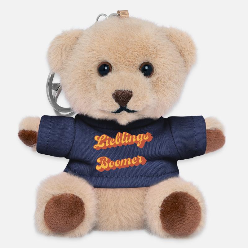 Darling Boomer Retro Script - Porte-clés ourson - marine