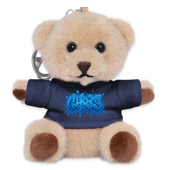 Graffiti CHRIS Name Gift Ideal Printable On - Teddy Keyring - navy - Front