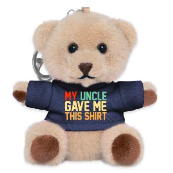 Mein Onkel hat mir dieses Hemd geschenkt, lustiges Retro-Nichtengeschenk - Teddy Schlüsselanhänger - Navy - Vorne