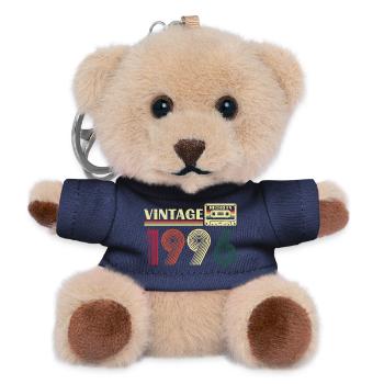 1996 Vintage-Geburtstagsgeschenk Mann Frau - Teddy Schlüsselanhänger - Navy - Vorne
