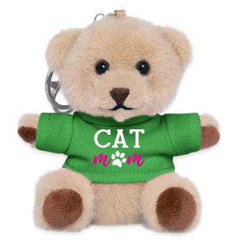 Cat Mom - Teddy Schlüsselanhänger - Grün - Vorne