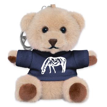 weißes Pferd weiß Pferde T-shirt Geschenk Reiter  - Teddy Schlüsselanhänger - Navy - Vorne