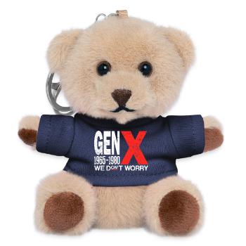 Generation X – Old School & Proud - Teddy Schlüsselanhänger - Navy - Vorne