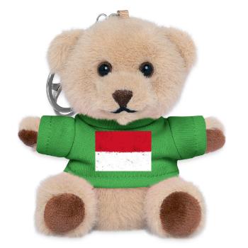 Flagge von Monaco - Teddy Schlüsselanhänger - Grün - Vorne
