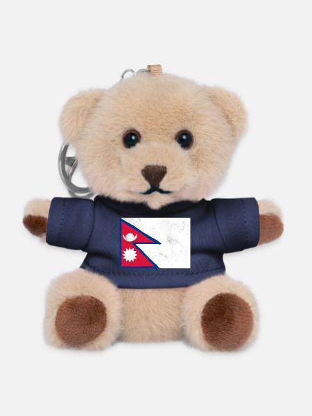 Flag of Nepal - Teddy Keyring - navy