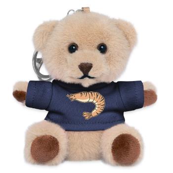 Pastel shrimp cartoon stripe tiger - Teddy Keyring - navy - Front