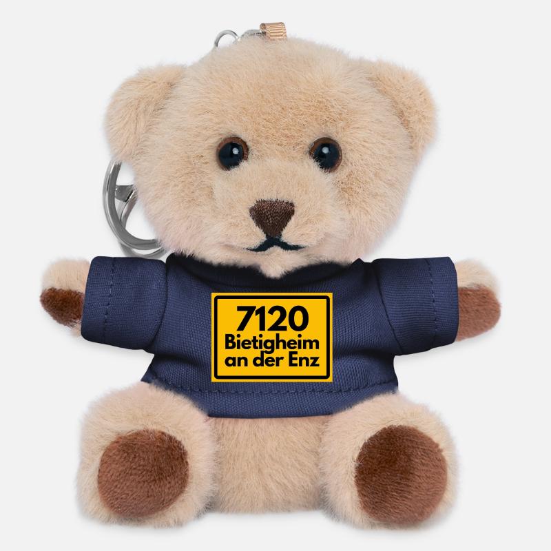 ALTE POSTLEITZAHL PLZ 7120 BIETIGHEIM AN DER ENZ - Teddy Schlüsselanhänger - Navy