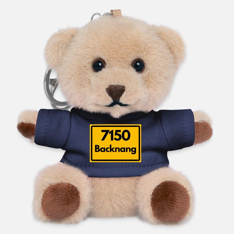 OLD POSTCODE POSTCODE RETRO 7150 BACKNANG HEIMAT - Teddy Keyring - navy