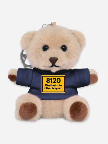 ALTE POSTLEITZAHL PLZ 8120 WEILHEIM IN OBERBAYERN  - Teddy Schlüsselanhänger - Navy