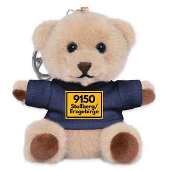 ALTE POSTLEITZAHL 9150 STOLLBERG/ERZGEBIRGE - Teddy Schlüsselanhänger - Navy - Vorne