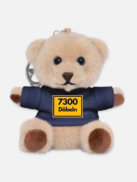 OLD POSTCODE 7300 DÖBELN SAXONY DDR OSTALGIE - Teddy Keyring - navy