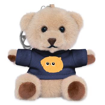 Flauschiger Golden Retriever - Teddy Schlüsselanhänger - Navy - Vorne
