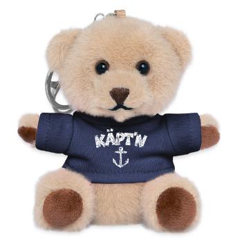 Käpt'n Anker (Vintage Weiß) Kapitän Boot & Segeln - Teddy Schlüsselanhänger - Navy - Vorne