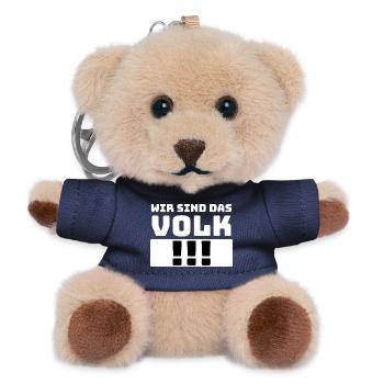 Spruch : Wir sind das Volk - Teddy Schlüsselanhänger - Navy - Vorne